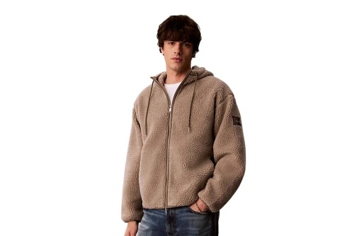 Calvin Klein Relaxed Ζακέτα Sherpa Ανδρική (LV04RH272G HMT)