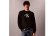 Calvin Klein Relaxed Cotton Monologo Graphic Ανδρικό Πουλόβερ Μαύρο, Εκρού