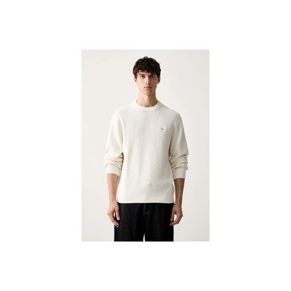 Calvin Klein Classic Cotton Waffle Knit Πουλόβερ Ανδρικό (LV04RH326G YAS)