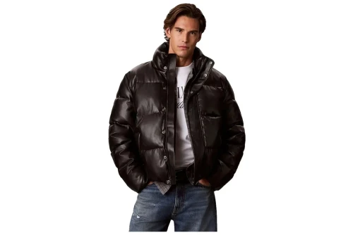 Calvin Klein Ls Faux Leather Puffer Jkt (LV04RH530G UB1)