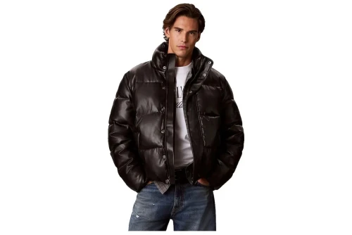 Calvin Klein Ls Faux Leather Puffer Jkt (LV04RH530G UB1)