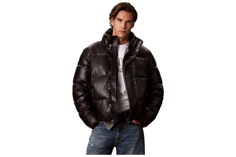 Calvin Klein Ls Faux Leather Puffer Jkt (LV04RH530G UB1)