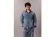 Calvin Klein Embossed Denim Ανδρικό Μακρυμάνικο Πουκάμισο Μπλε