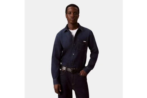 Calvin Klein Classic Fit Τζιν Πουκάμισο Μακρυμάνικο Ανδρικό (LV04RH912G CXF)