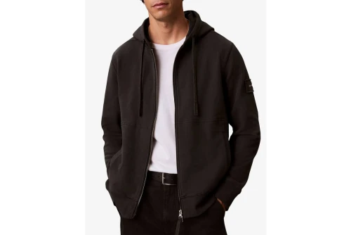 Calvin Klein Cotton Terry Badge Ζακέτα Βαμβακερή Ανδρική (LV04RJ202G 8MN)