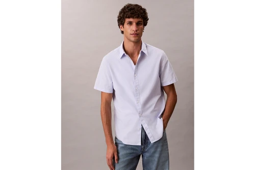 Calvin Klein Oxford Cotton Πουκάμισο Κοντομάνικο Ανδρικό (LV140EM124 UB1)