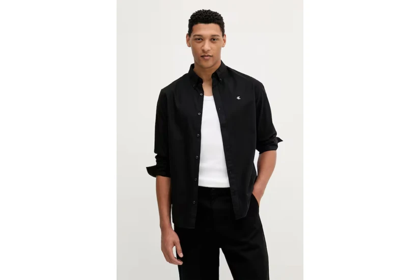 Calvin Klein Classic Oxford Cotton Ανδρικό Μακρυμάνικο Πουκάμισο Μαύρο