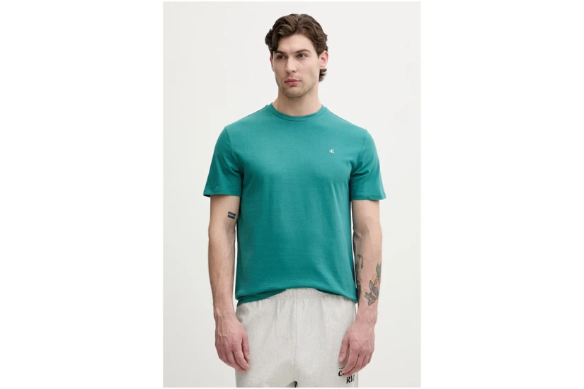 Calvin Klein Classic Monogram Ανδρικό Κοντομάνικο T-Shirt Τυρκουάζ