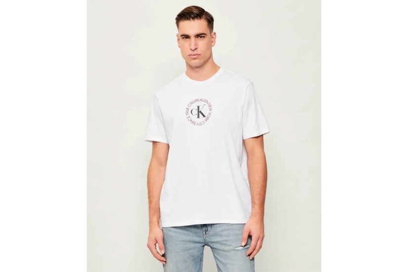 Calvin Klein Word Circle Graphic Ανδρικό Κοντομάνικο T-Shirt Λευκό