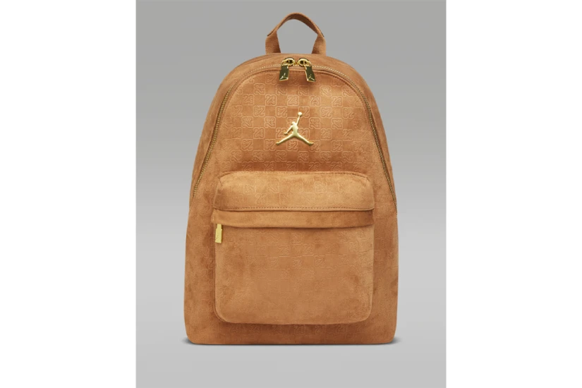 Jordan Suede Monogram Backpack Κάμελ 23,5L