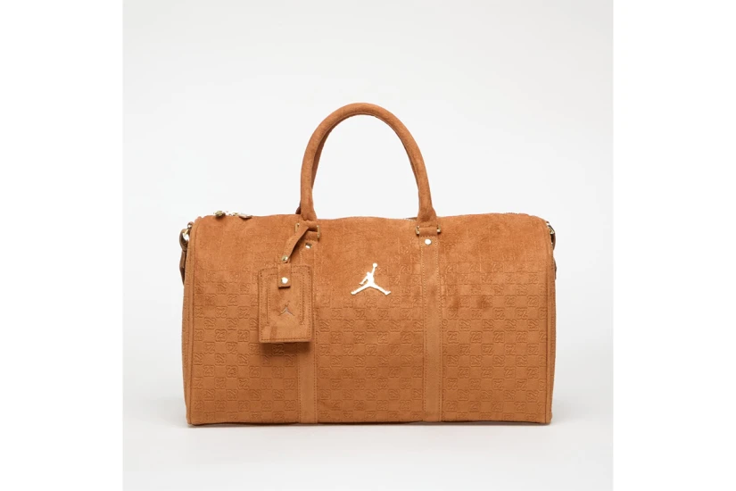Jordan Suede Monogram Αθλητικός Σάκος Κάμελ