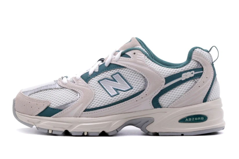 New Balance 530 Unisex Sneakers Λευκά, Γκρι Ανοιχτά, Πράσινα