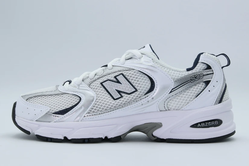 New Balance 530 Unisex Sneakers Λευκά, Ασημί, Μπλε Σκούρο