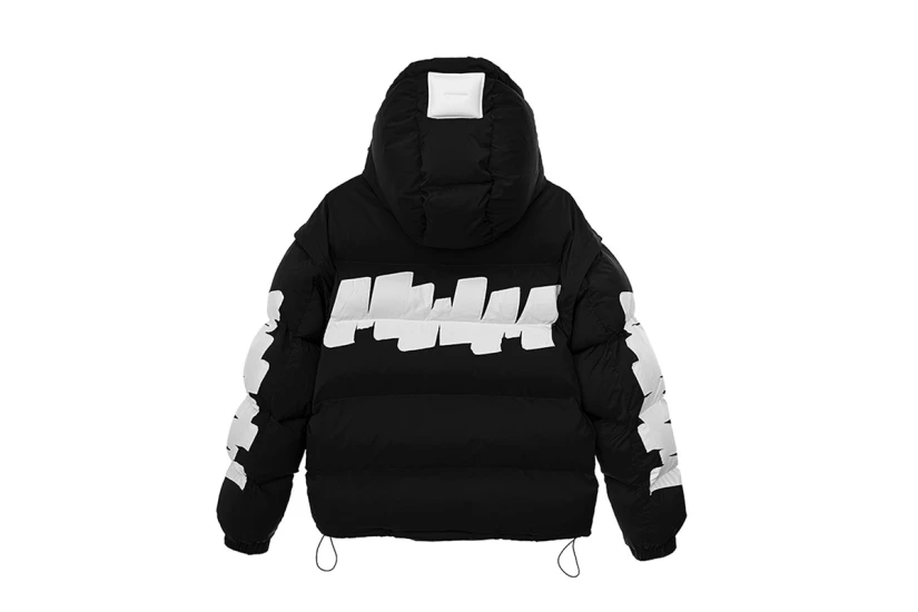 MWM Unisex Puffer Μπουφάν με Κουκούλα Μαύρο