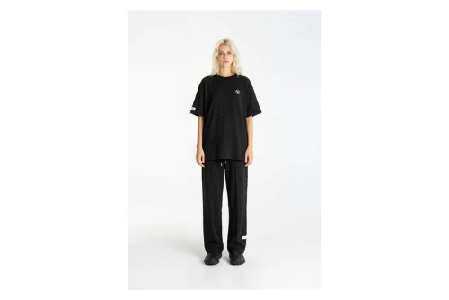 Mwm Square Pattern Soft Fabric T-Shirt (MW092020402 BLACK)