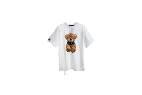 Mwm Teddy Bear Print Oversized T-Shirt (MW092020447 WHITE)