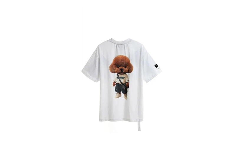 MWM Teddy Bear Sweatwear Dog Print Regular Fit Κοντομάνικο T-Shirt Λευκό, Διάφορα Χρώματα