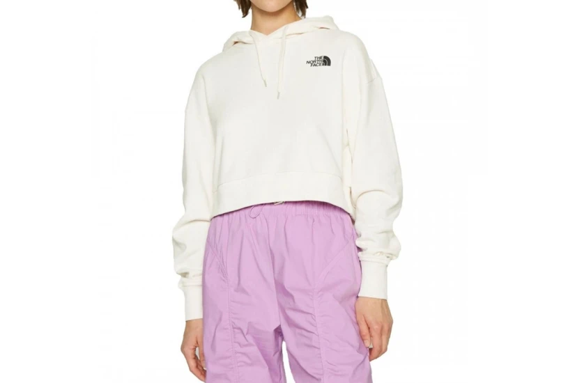 The North Face Trend Γυναικείο Cropped Φούτερ Με Κουκούλα Λευκό