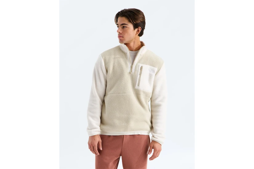 The North Face Yumiori Ανδρική Μακρυμάνικη Μπλούζα Fleece με Φερμουάρ Εκρού, Λευκή