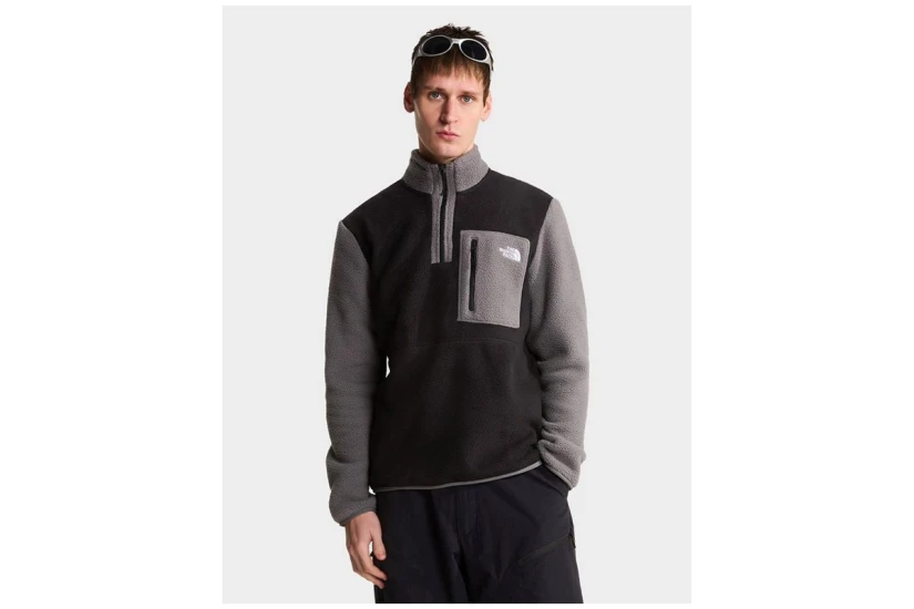 The North Face Yumiori Ανδρική Μακρυμάνικη Μπλούζα Fleece με Φερμουάρ Μαύρη, Γκρι