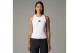 The North Face Slim Rib Γυναικεία Αμάνικη Μπλούζα Λευκή
