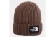 The North Face Logo Box Cuffed Χειμερινό Σκουφάκι Καφέ