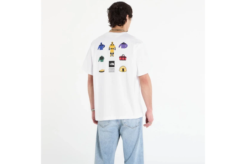 The North Face Icon Celebration Regular Graphic Ανδρικό Κοντομάνικο T-Shirt Λευκό