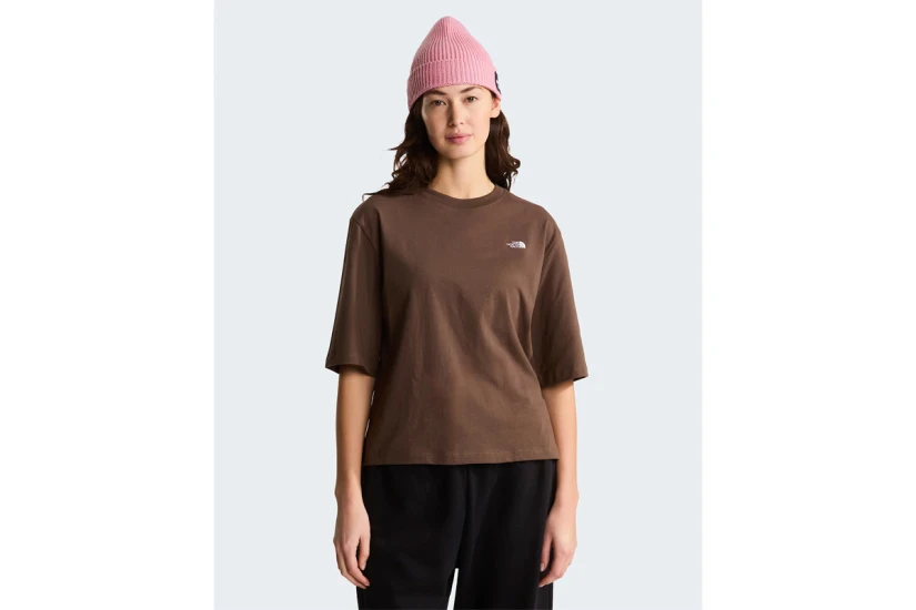 The North Face Essential Simple Dome Boxy Γυναικείο Κοντομάνικο T-Shirt Καφέ