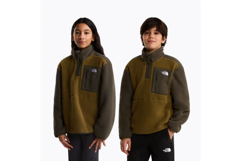 The North Face Yumiori Παιδική Μακρυμάνικη Μπλούζα Fleece με Φερμουάρ Λαδί, Χακί