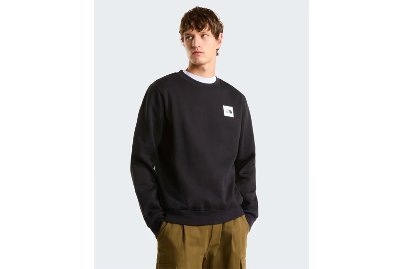 The North Face Box Half Dome Ανδρική Μακρυμάνικη Μπλούζα με Λαιμόκοψη Μαύρη