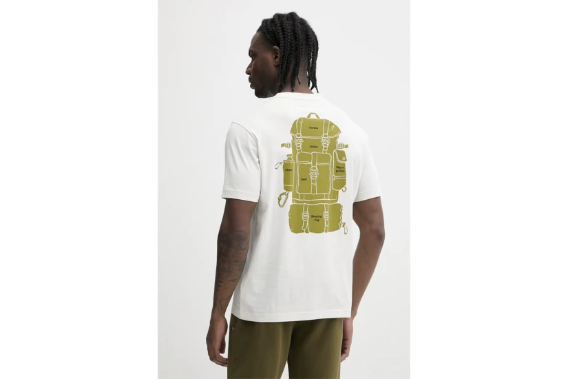 Napapijri Flint Ανδρικό Κοντομάνικο T-Shirt Εκρού