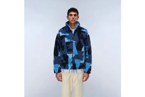 Napapijri Geometric-Print Ζακέτα Fleece Ανδρική (NP0A8AO4FXJ1)