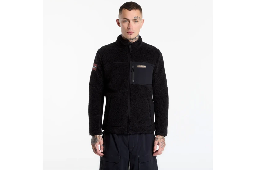Napapijri Yupik Full-Zip Fleece Ανδρική Ζακέτα Μαύρη