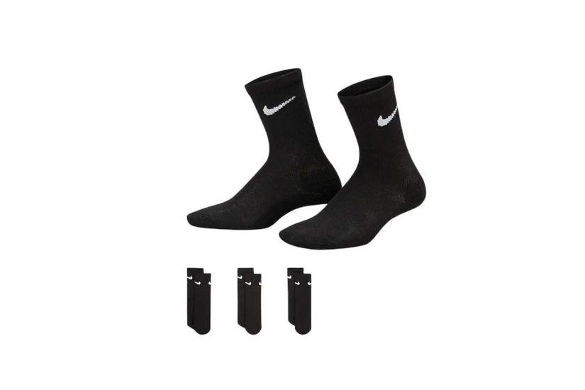 Nike Cushioned Crew Unisex Βρεφικές Kάλτσες Μαύρες 3 Τεμάχια