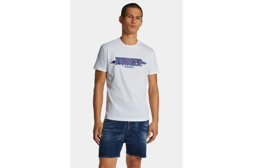 Dsquared2 Cool Fit Tee Ανδρικό Κοντομάνικο T-Shirt Λευκό