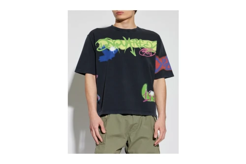 Dsquared2 Rebel Tags Loose Fit T-Shirt Ανδρικό (S71GD1650 D20106 814)