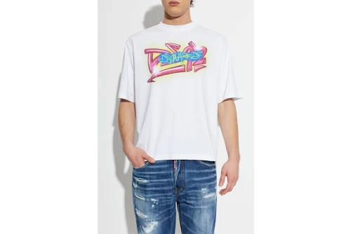 Dsquared2 Graphic Print T-Shirt Ανδρικό (S71GD1652 D20033 100)