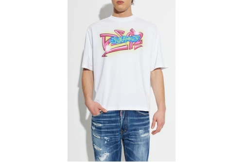 Dsquared2 Graphic Print T-Shirt Ανδρικό (S71GD1652 D20033 100)