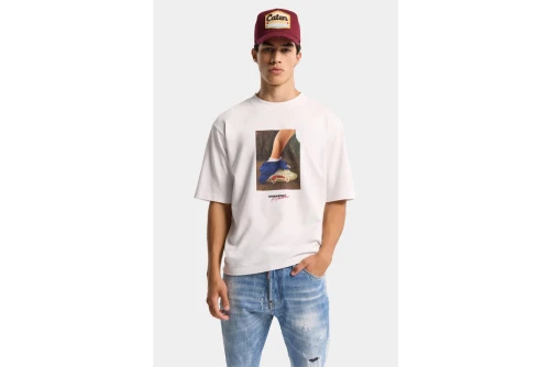 Dsquared2 X Felix Chesher Print T-Shirt Ανδρικό (S71GD1654 D20033 100)