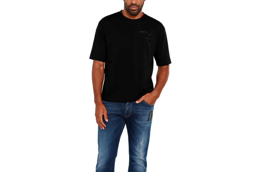Dsquared2 Loose Fit Ανδρικό Κοντομάνικο T-Shirt Μαύρο