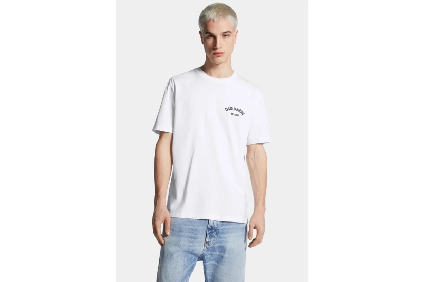 Dsquared2 Milano Ανδρικό Κοντομάνικο T-Shirt Λευκό