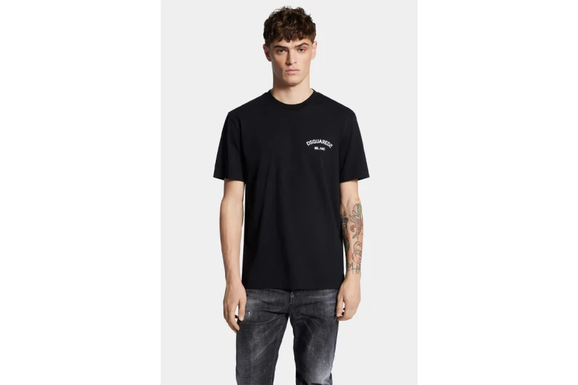 Dsquared2 Milano Ανδρικό Κοντομάνικο T-Shirt Μαύρο