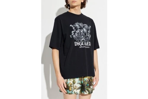 Dsquared2 Monkey Business Loose Fit T-Shirt Ανδρικό (S74GD1545 D20106 900)