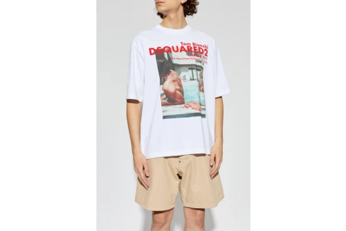 Dsquared2 X Tom Bianchi Loose Fit T-Shirt Ανδρικό (S74GD1551 D20106 100)