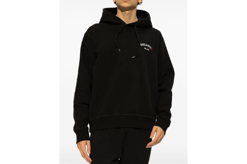 Dsquared2 Cool Fit Ανδρικό Φούτερ με Κουκούλα Μαύρο