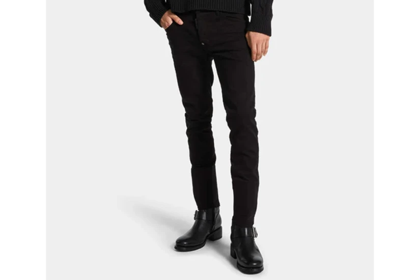 Dsquared2 Black Bull Ανδρικό Skater Τζιν Παντελόνι Μαύρο