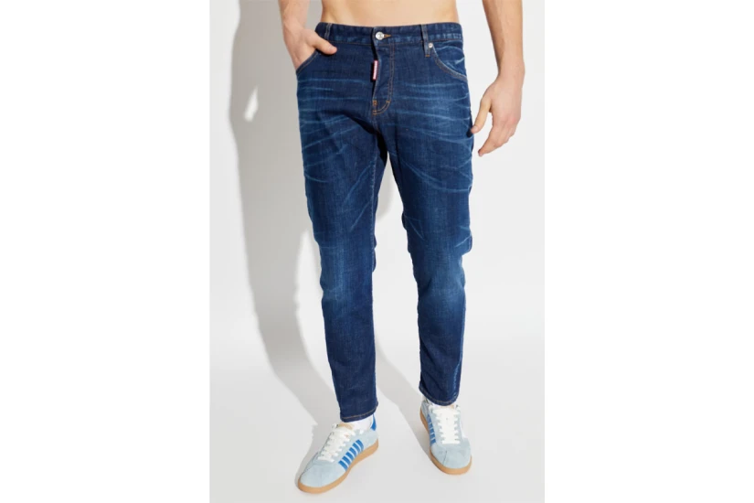 Dsquared2 Slim Twist Ανδρικό Παντελόνι Τζιν Μπλε Σκούρο