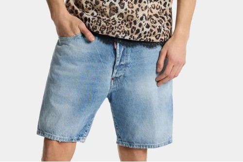 Dsquared2 Light Wash Marine Σορτς Τζιν Ανδρικό (S74MU0991 S30839 470)