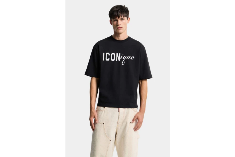 Dsquared2 Iconique Ανδρικό Κοντομάνικο T-Shirt Μαύρο