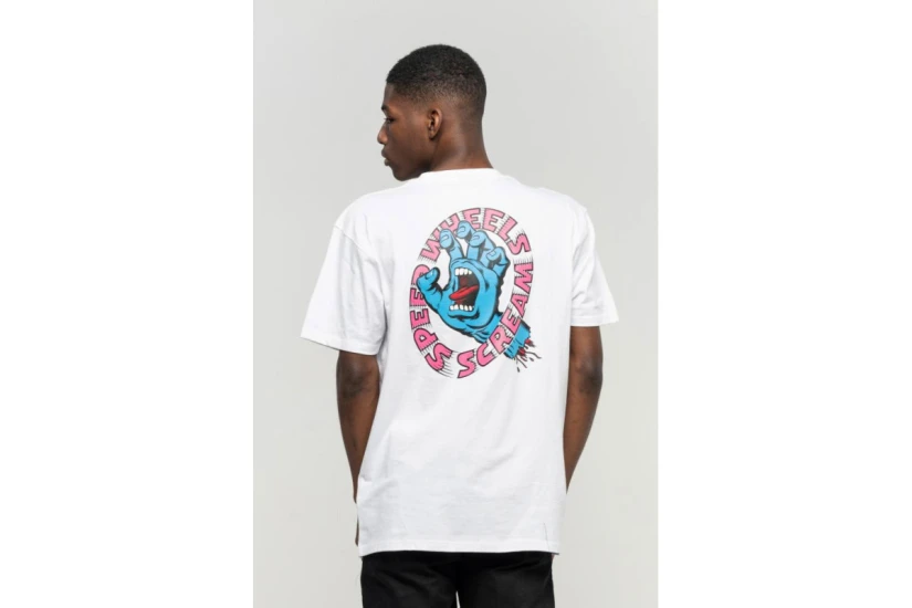 Santa Cruz Screaming Hand Ανδρικό Κοντομάνικο T-Shirt Λευκό
